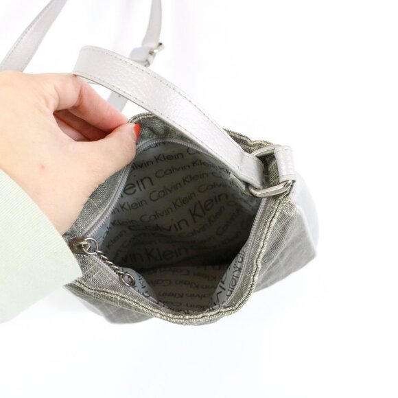 *Calvin Klein Silver Shoulder Bag - Picture 5 of 7